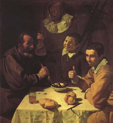 Diego Velazquez Trois Hommes a table (df02) Germany oil painting art